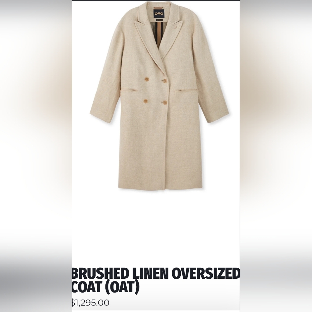 OTD ONTHISDAY Tan Trench Coat with Notched Lapels and Streamlined Silhouette